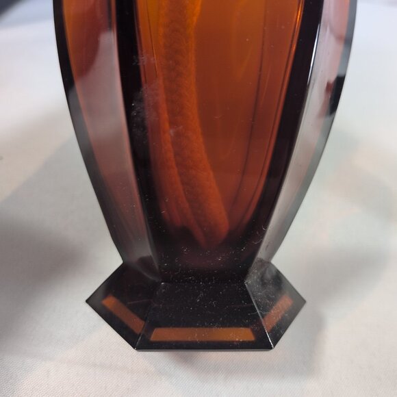 Lampe Berger Fragrance Oil Lamp Red Gold Top Athena Diffuser 3909 Glass RARE - Picture 14 of 16